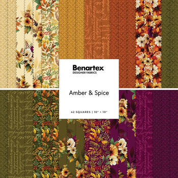 Amber & Spice  10" Squares Nicole DeCamp for Benartex