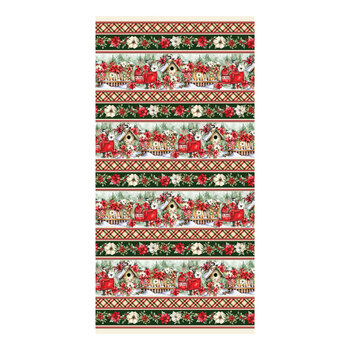 Heartfelt Christmas 15601-99 Heartfelt Christmas Stripe Multi by Nicole DeCamp for Benartex
