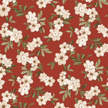Holiday Blush R022431D Blooms Red by Monika Zhu for Marcus Fabrics