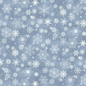 Bentley's Wonderland R652448D Snowfall Blue by The Smithsonian for Marcus Fabrics