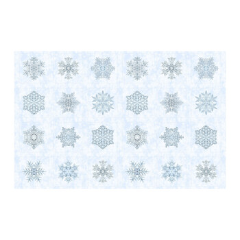 Bentley's Wonderland R652450D Snowflake Sky by The Smithsonian for Marcus Fabrics