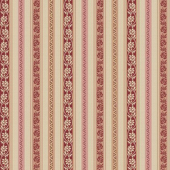 Chateau Noel R522383D Stripe Rose by Dawn Heese for Marcus Fabrics