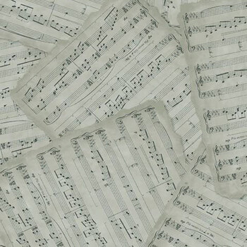 Chateau Noel R522384D Music Sheets Blue by Dawn Heese for Marcus Fabrics