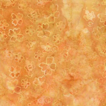 Bees and Hexies 712605253 Bees and Buds Orange Tangerine by Tiffany Hayes for Island Batik