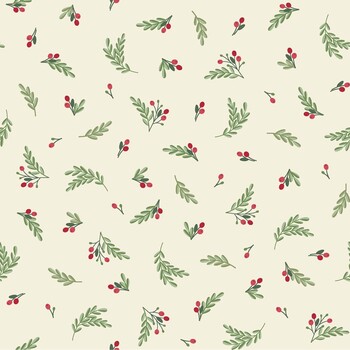 Merry Market MAS11516-E Small Sprigs Cream by Kimberbell for Maywood Studio