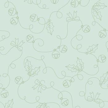 Merry Market MAS11518-Q Bells and Bows Aqua by Kimberbell for Maywood Studio