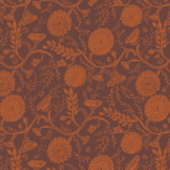 Autumn Owl 30260103-02 Autumn Abundance Brown by Camelot Fabrics