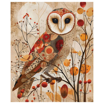 Autumn Owl 14260201P-01 Autumn Owl Panel by Camelot Fabrics