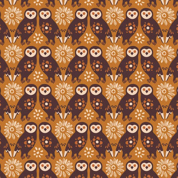 Autumn Owl 30260101-01 Barn Owl Friends Multi by Camelot Fabrics