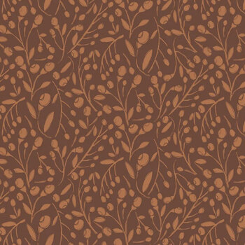 Autumn Owl 30260106-02 Stems and Buds Brown by Camelot Fabrics