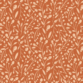 Autumn Owl 30260106-01 Stems and Buds Tan by Camelot Fabrics