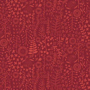 Autumn Owl 30260104-03 Meadow Magic Burgundy by Camelot Fabrics