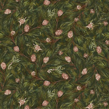 Gingham Garland MAS11462-G Greenery Green by Maywood Studio