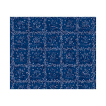 Frosty Friends MAS11480-N Blocks Navy by Robin Kingsley for Maywood Studio