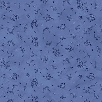 Frosty Friends MAS11484-B Sprigs and Birds Blue by Robin Kingsley for Maywood Studio
