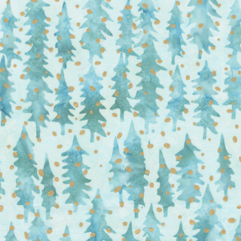 Noel Noel Batik 3972QM-X Christmas Trees Snow Day by Jacqueline de Jonge for Anthology Fabrics