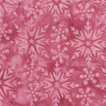 Noel Noel Batik 3976Q-X Star of Bethlehem Pink by Jacqueline de Jonge for Anthology Fabrics