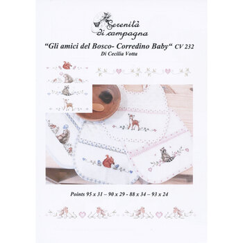 Friends of the Woods - Baby Bibs Cross Stitch Pattern by Serenità di Campagna
