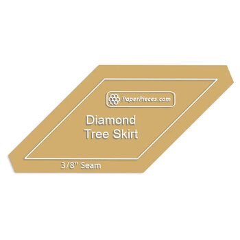 Paper Pieces Diamond Tree Skirt Acrylic Template with 3/8" Seam Allowance