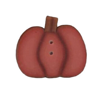 Small Orange Pumpkin Button