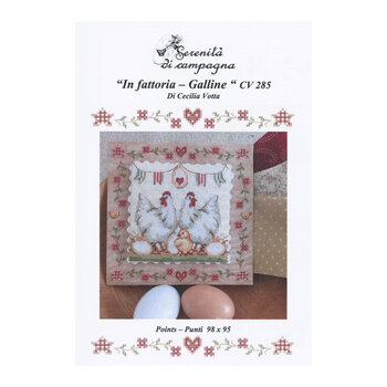On the Farm - Hens Cross Stitch Pattern by Serenità di Campagna