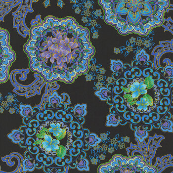 Opulent Medallion WBX10573-BLUE-D By Michael Miller Fabrics