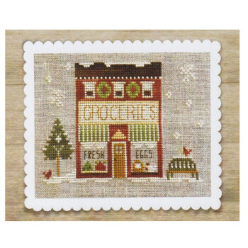 Hometown Holiday - Grocery Store Cross Stitch Pattern by Little House Needleworks