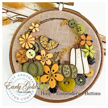 Folk Wreath: Early Gold Pattern by Just Another Button Company