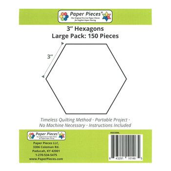 Paper Pieces 3" Hexagons