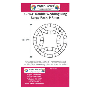 Paper Pieces 15.25" Double Wedding Ring - 9 Rings