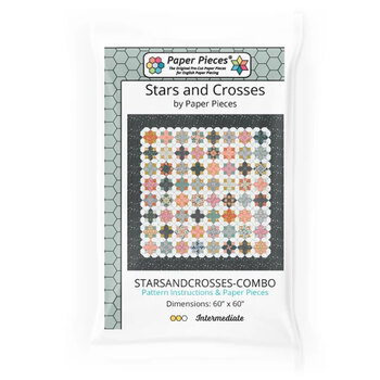 Stars and Crosses Pattern & Paper Piece Pack - Paper Pieces