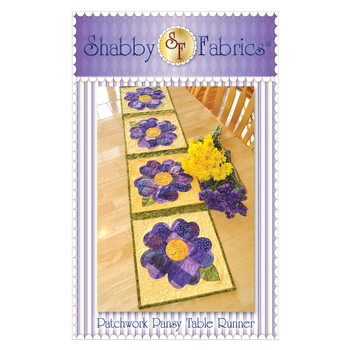 Patchwork Pansy Table Runner Pattern, Image