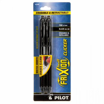 Frixion Clicker Pen 2 Pack - .7mm Black, Image