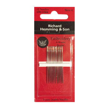 Richard Hemming Embroidery Needles Size 4 - 12ct