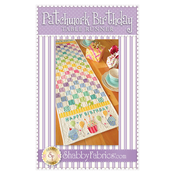 Patchwork Birthday Table Runner Pattern - PDF Download, Image