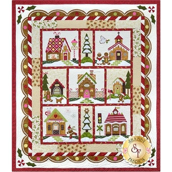 Gingerbread Village - Set Of 7 Patterns + Accessory Fabric Packet, Image