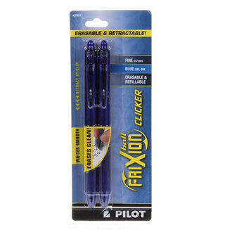 Frixion Clicker Pen 2 Pack - .7mm Blue, Image