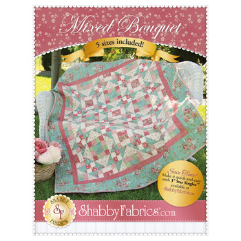 Mixed Bouquet Pieced Quilt Pattern - 5 SIZES INCLUDED!