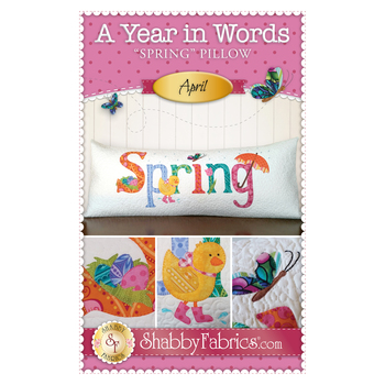 A Year in Words Pillows - Spring - April - Pattern, Image