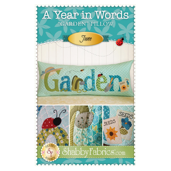 A Year in Words Pillows - Garden - June - Pattern, Image