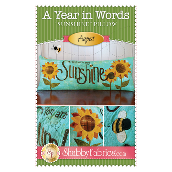 A Year in Words Pillows - You Are My Sunshine - August - Pattern, Image