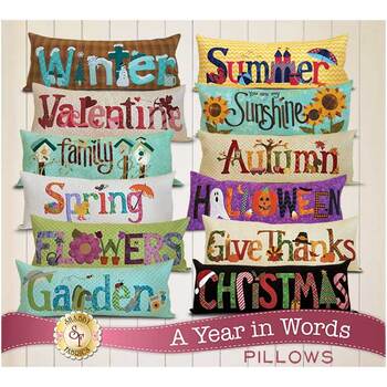 A Year in Words Pillows - Set of 12 Patterns, Image