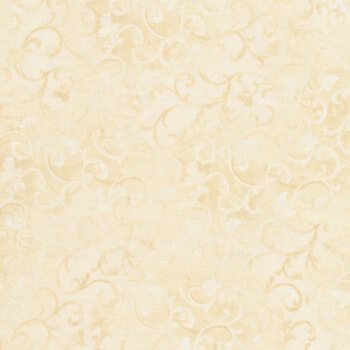 Essentials Scroll 89025-101 Lightest Taupe by Wilmington Prints, Image