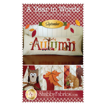 A Year in Words Pillows - Autumn - September Pattern - PDF Download, Image