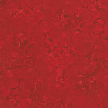 Essentials Scroll 89025-333 Bright Red by Wilmington Prints, Image