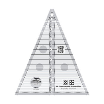 Creative Grids 45 Degree Kaleidoscope Quilt Ruler - #CGRTKAL45, Image