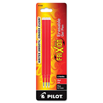 Frixion Clicker Pen Red Fine Point 0.7mm Refill - 3 Pack, Image