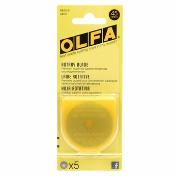 Olfa 45mm Rotary Blades - 5ct, Image