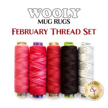  Wooly Mug Rug Series - February - 5 pc Thread Set