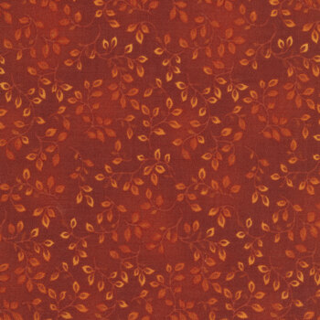 Folio Basics 7755-32 Dark Pumpkin Vines by Henry Glass Fabrics, Image